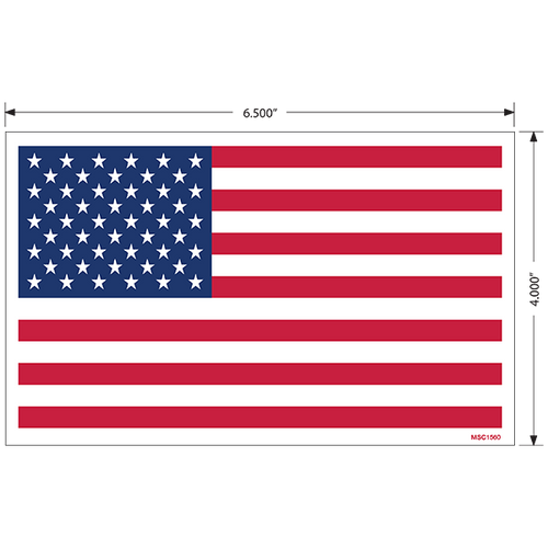 American Flag Decals - Right, Pack of 10
