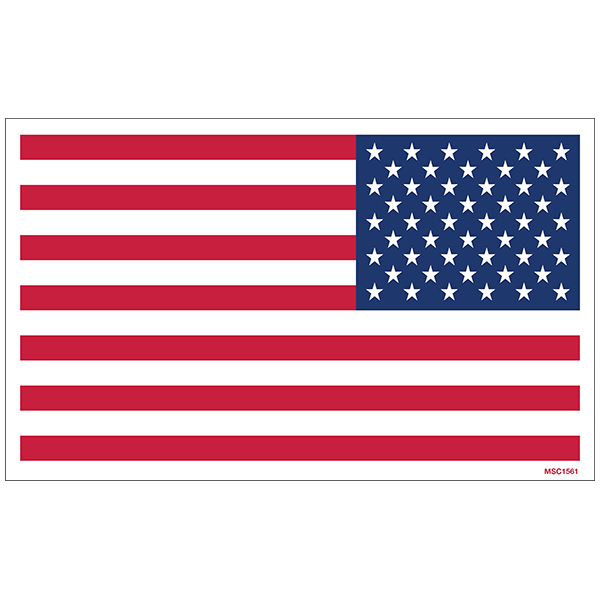 American Flag Decals - Left, Pack of 10