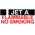 I Jet A, Flammable, No Smoking Decals, Pack of 5