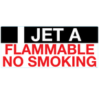 I Jet A, Flammable, No Smoking Decals, Pack of 5