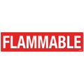 Flammable Decal - 4" x 17", Pack of 5