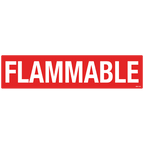 Flammable Decal - 4" x 17", Pack of 5