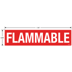 Flammable Decal - 4" x 17", Pack of 5