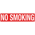 No Smoking Decals - 4.0" x 17.0", Pack of 5