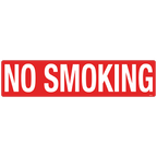 No Smoking Decals - 4.0" x 17.0", Pack of 5