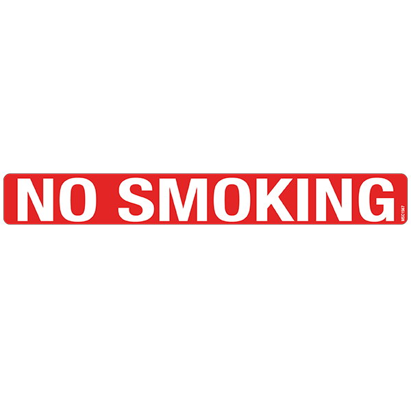 No Smoking Decals - 1.0" x 8.0", Pack of 5