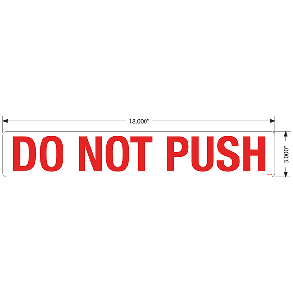 Do Not Push Decals, Pack of 5