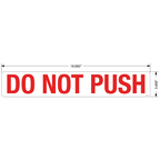 Do Not Push Decals, Pack of 5
