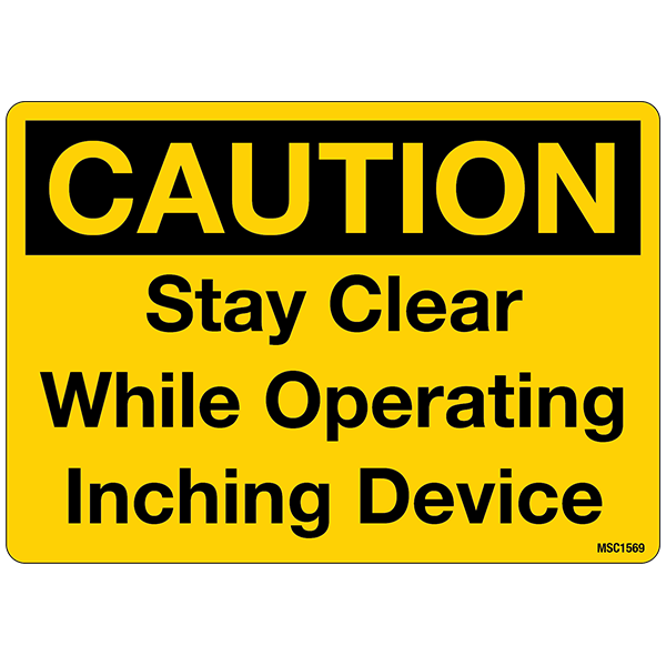 Caution Stay Clear Decals, Pack of 10