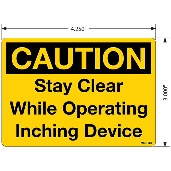 Caution Stay Clear Decals, Pack of 10