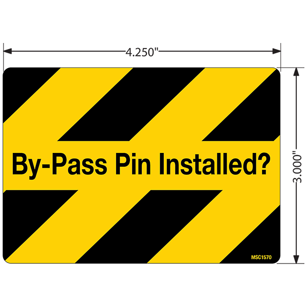 By-Pass Pin Installed Decals, Pack of 10