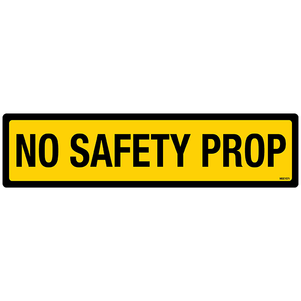 No Safety Prop Decals, Pack of 5