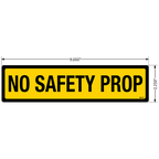 No Safety Prop Decals, Pack of 5