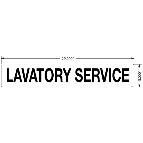 Lavatory Service Decals, Pack of 5