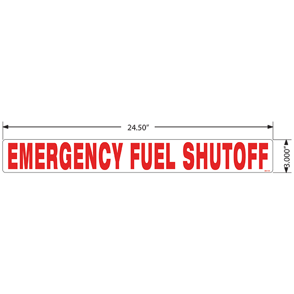 Emergency Fuel Shutoff Decals, Pack of 5