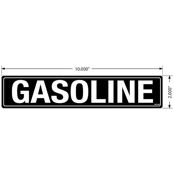 Gasoline Decals, Pack of 10