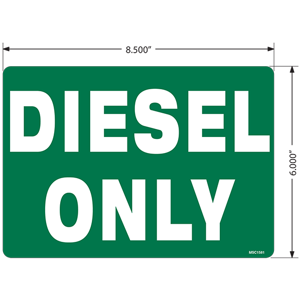 Diesel Only Decals, Pack of 5