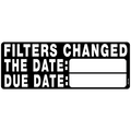 Filter Change Decals, Pack of 5