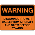 Warning Disconnect Power Cable Decals, Pack of 5