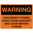 Warning Disconnect Power Cable Decals, Pack of 5