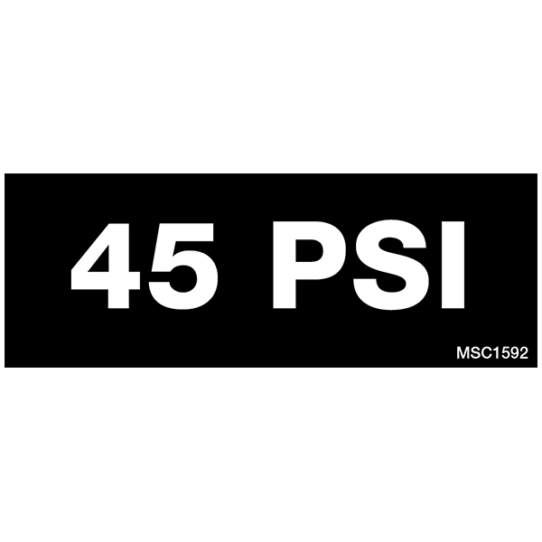 45 PSI Decals, Pack of 10