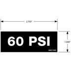 60 PSI Decals, Pack of 10