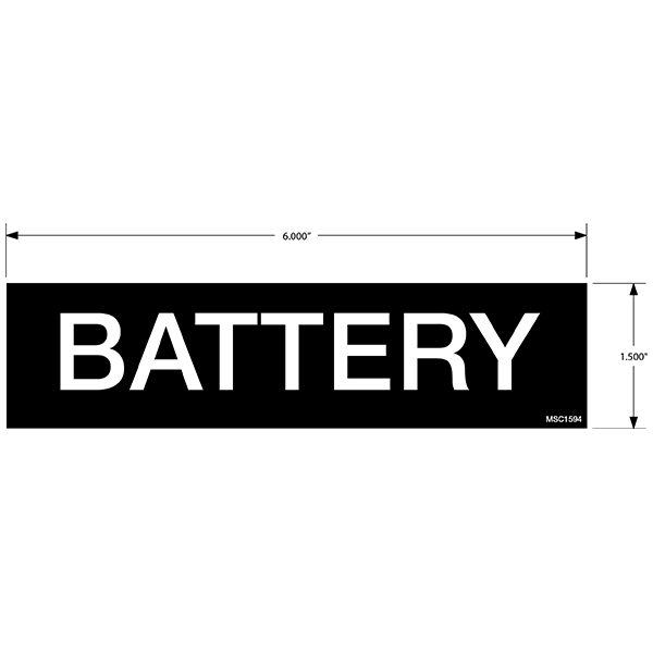 Battery Decals, Pack of 10
