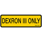 Dexron III Only Decals, Pack of 10