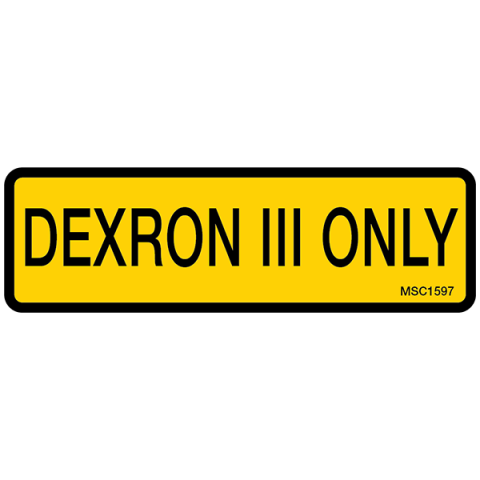 Dexron III Only Decals, Pack of 10
