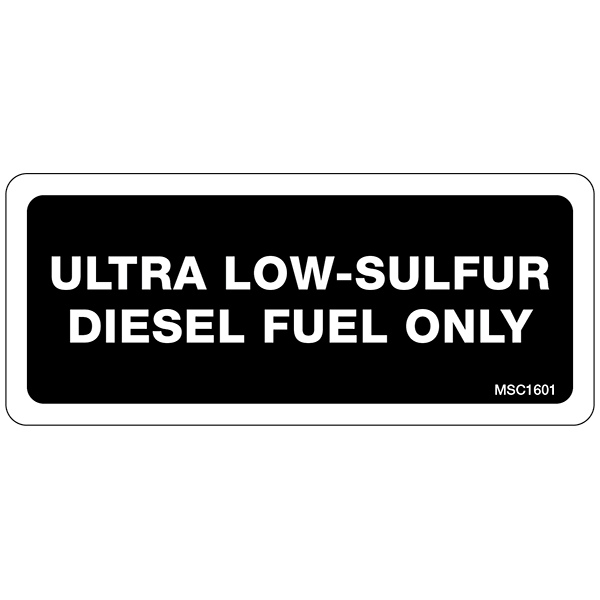 Ultra Low-Sulfur Diesel Fuel Only Decals, Pack of 10
