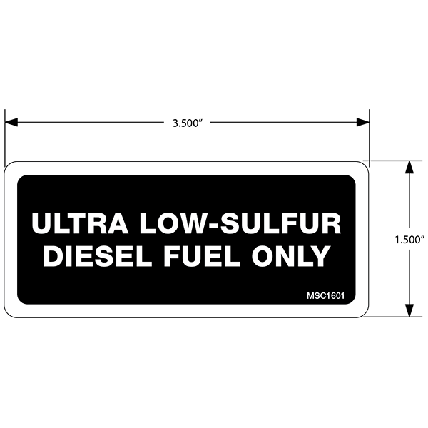 Ultra Low-Sulfur Diesel Fuel Only Decals, Pack of 10