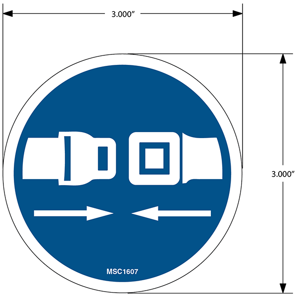 Seatbelt Decals, Pack of 10