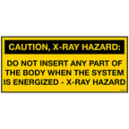 Pack of Caution X-Ray Hazard Decals - 4.0" x 9.0"