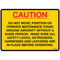 Caution Do Not Move Decals, Pack of 5