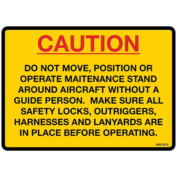 Caution Do Not Move Decals, Pack of 5