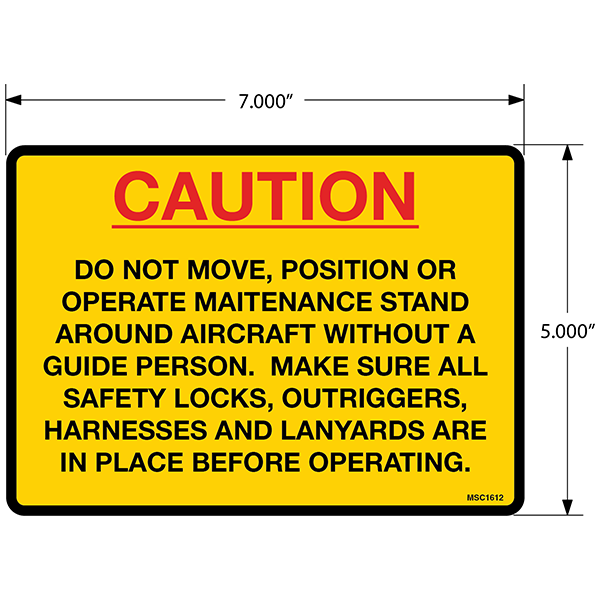 Caution Do Not Move Decals, Pack of 5