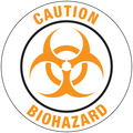 Caution Biohazard Floor Graphic - 17 Inch