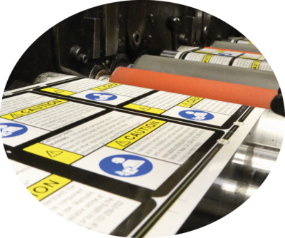 Mass printing labels for workplace
